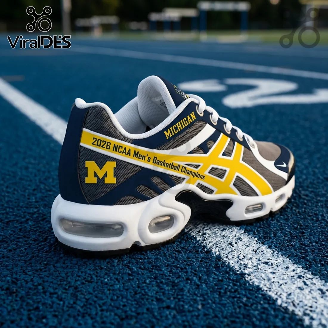 University of Michigan 2026 Basketball Champions Air Max Running Sneakers
