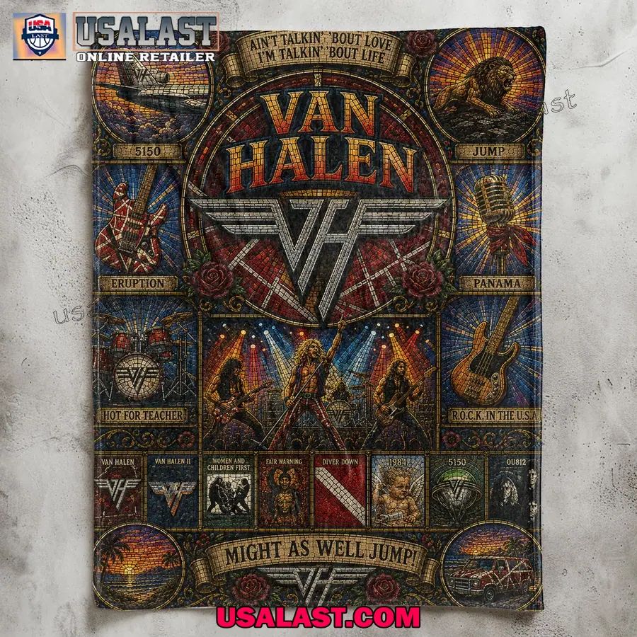 Van Halen Might As Well Jump Quilt Blanket