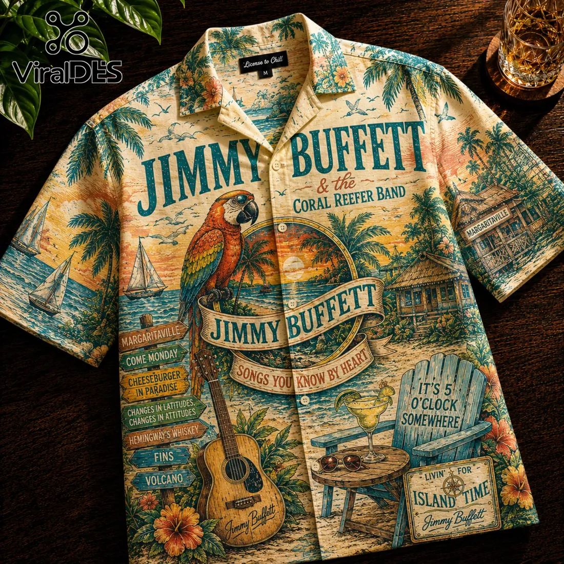 Jimmy Buffett Songs You Know By Heart Tropical Paradise Shirt