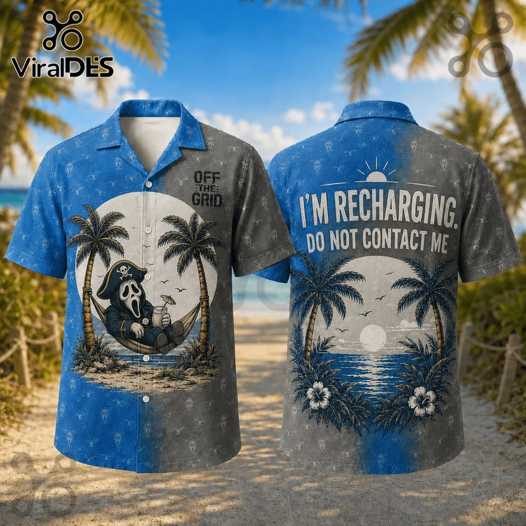 Ghostface Off The Grid Blue Hawaiian Shirt