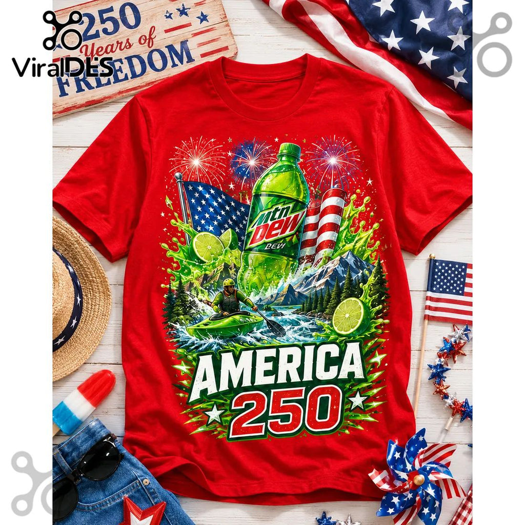 Mountain Dew America 250 Years Of Freedom Collectible T-Shirt