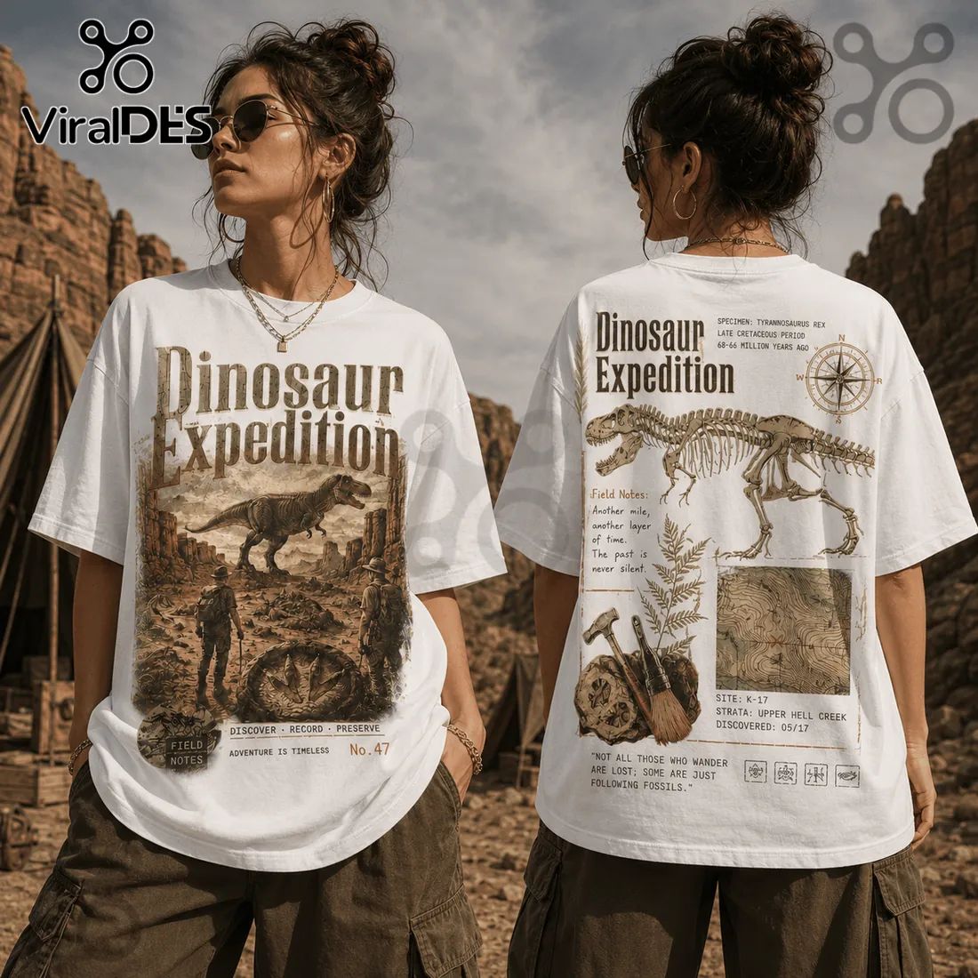 Dinosaur Expedition Tyrannosaurus Rex Fossil T-Shirt