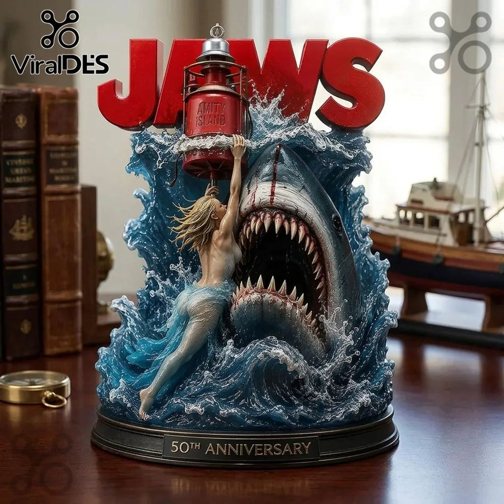 Jaws 50th Anniversary Sculpted Resin Diorama Statue