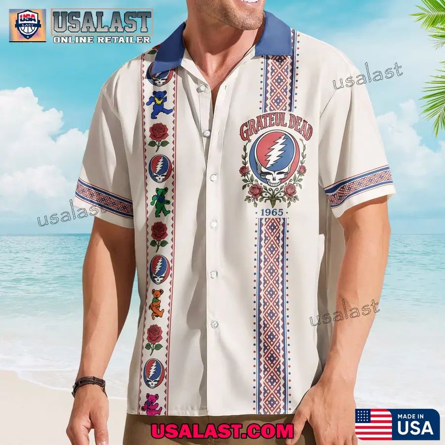 Grateful Dead Steal Your Face Skull Logo 1965 Hawaiian Shirt