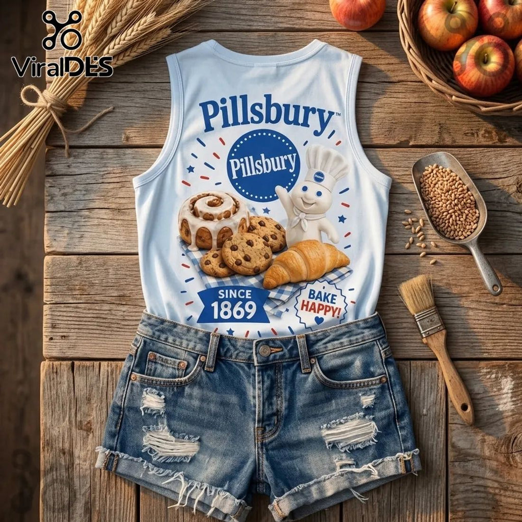 Pillsbury Doughboy Since 1869 V-Neck Tank Top