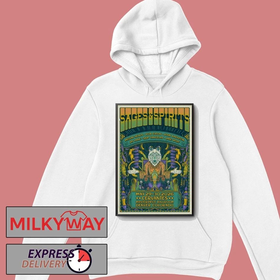 Sages And Spirits May 29-30 2026 Cervantes’ Masterpiece Ballroom, Denver CO Poster shirt