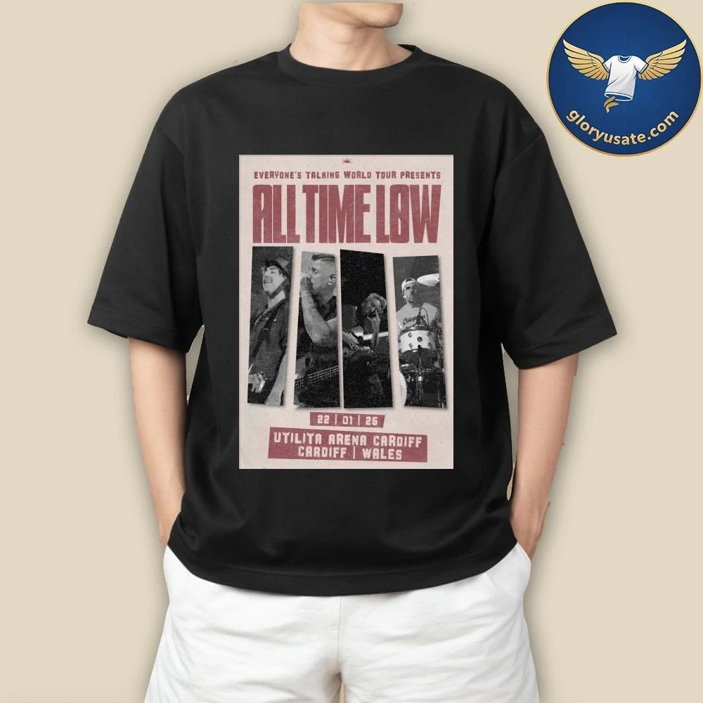 All Time Low Jan 22 2026 Utilita Arena Cardiff Wales Poster Shirt