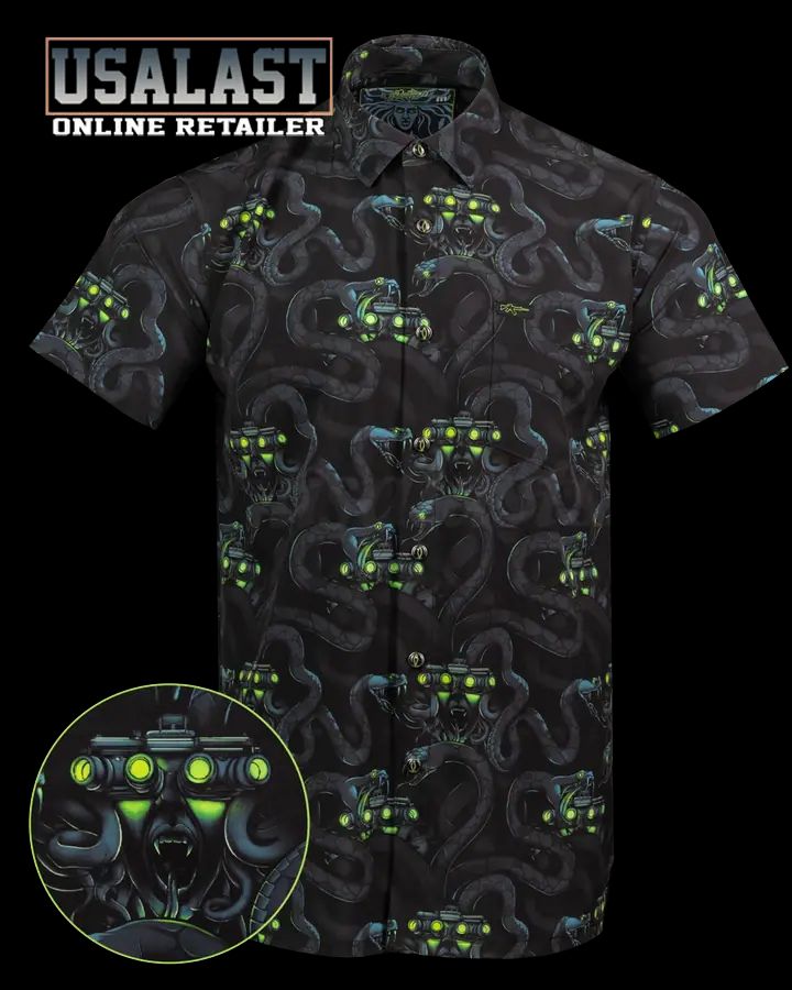 Medusa Dread Mother Short Sleeve Hawaiian Shirt