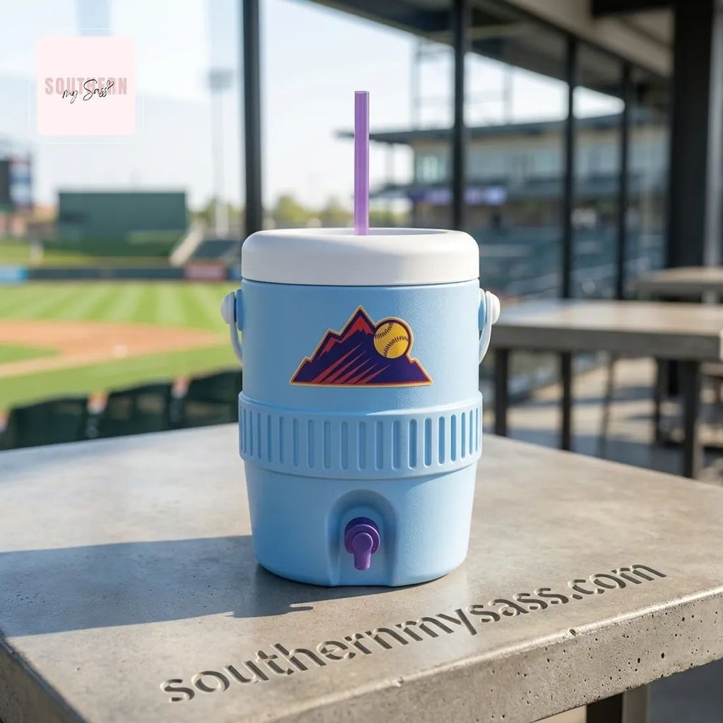 Colorado Rockies Themed Mountain Baseball Insulated Beverage Cooler Cup
