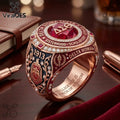 Delta Sigma Theta Sorority Crest Rose Gold Ring