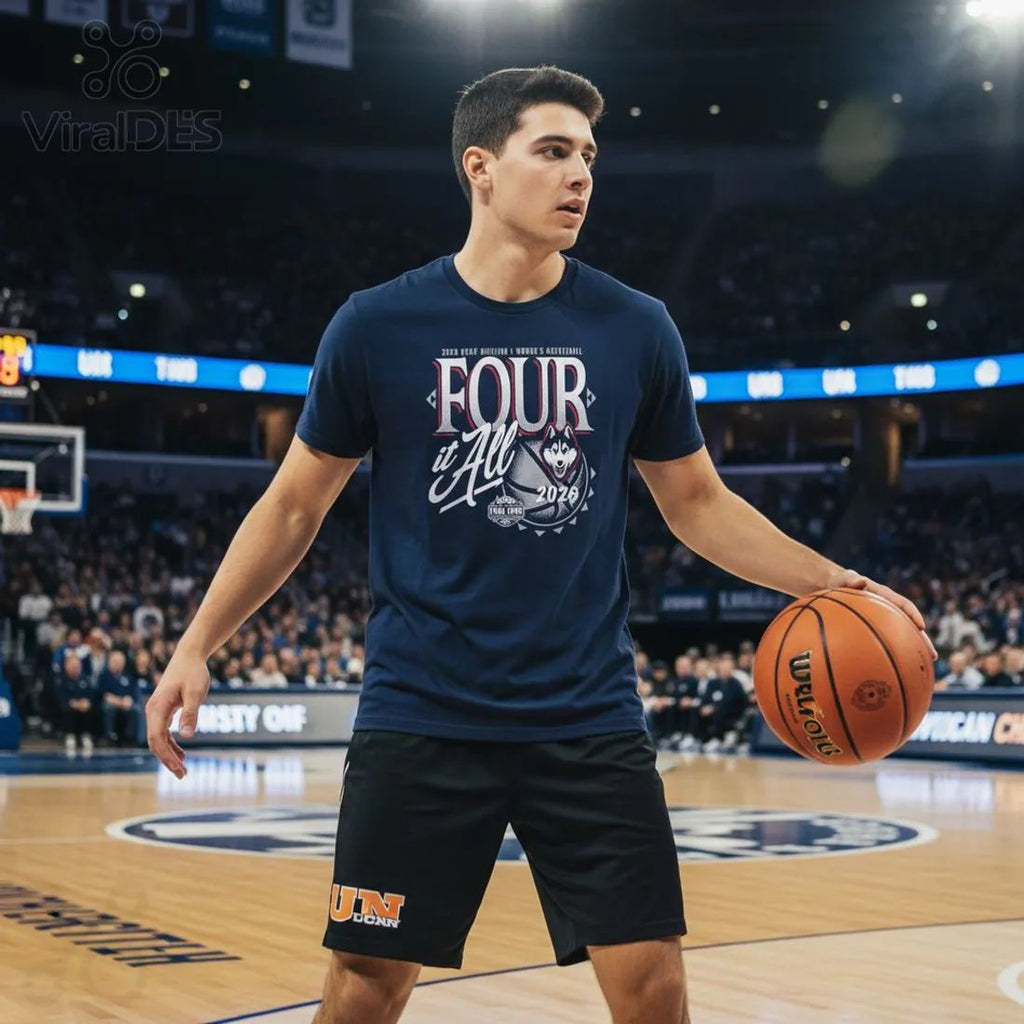 NCAA Women’s Basketball Final Four 2026 UConn Huskies T-Shirt