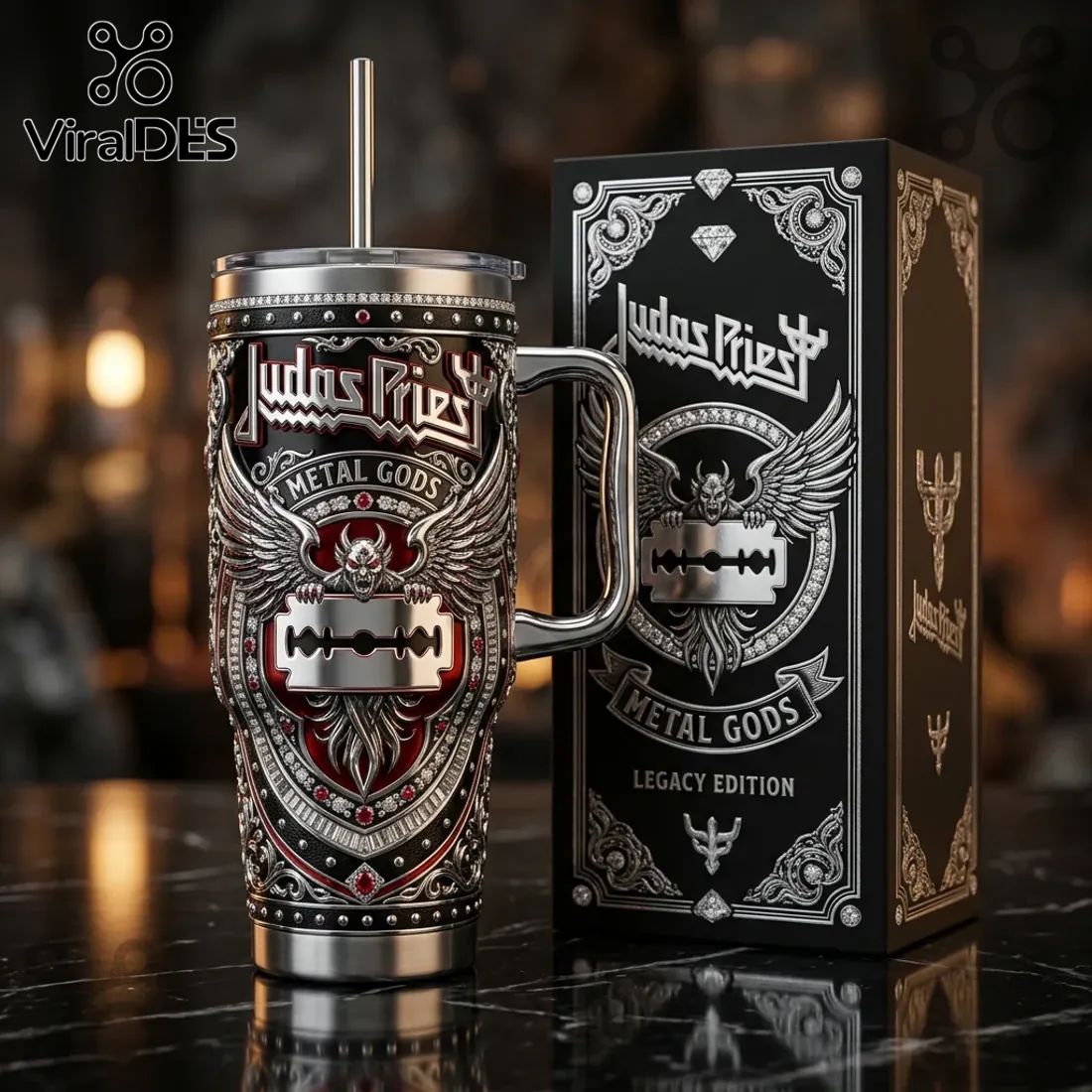 Judas Priest Metal Gods Legacy Edition 40oz Stanley Tumbler