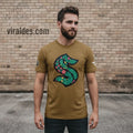 Seattle Kraken Green Night Floral Common Thread T-Shirt