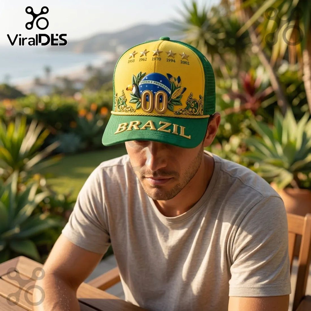 Brazil National Soccer Team 5-Star Anniversary Baseball Cap