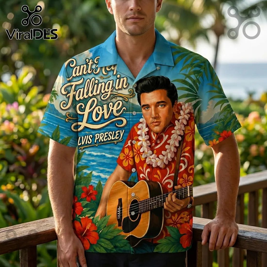 Elvis Presley Can’t Help Falling in Love Tropical Aloha Hawaiian Shirt