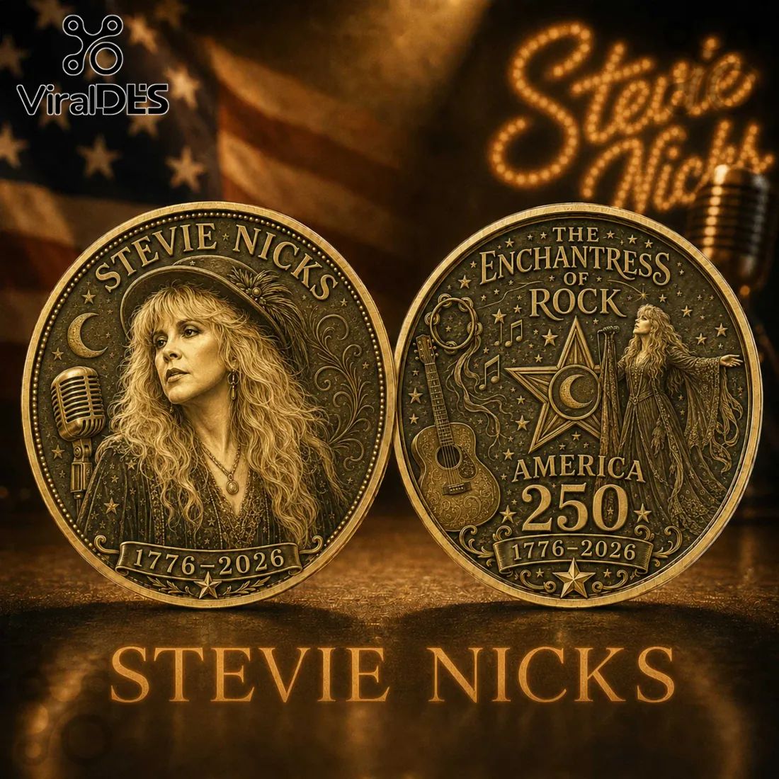 Stevie Nicks Enchantress of Rock America 250th Anniversary Collectible Coin