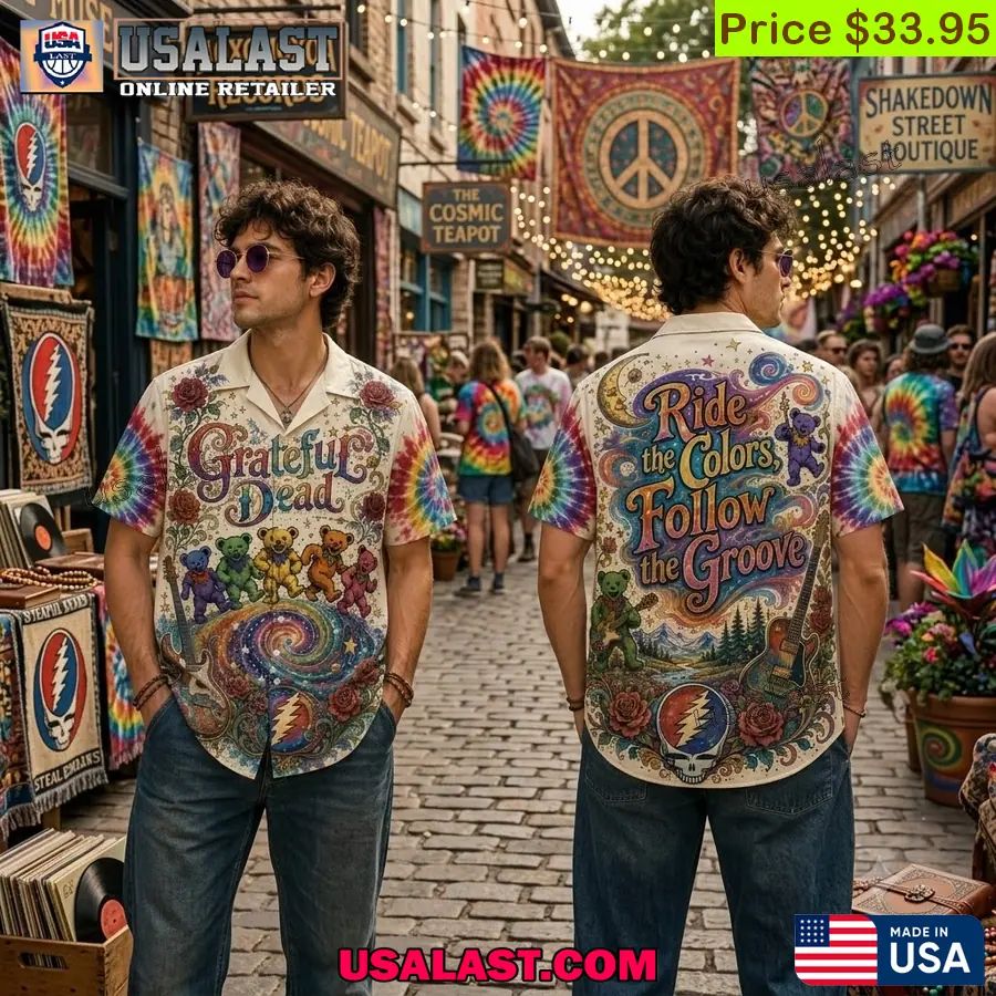 Grateful Dead Ride The Colors Follow The Groove Hawaiian Shirt