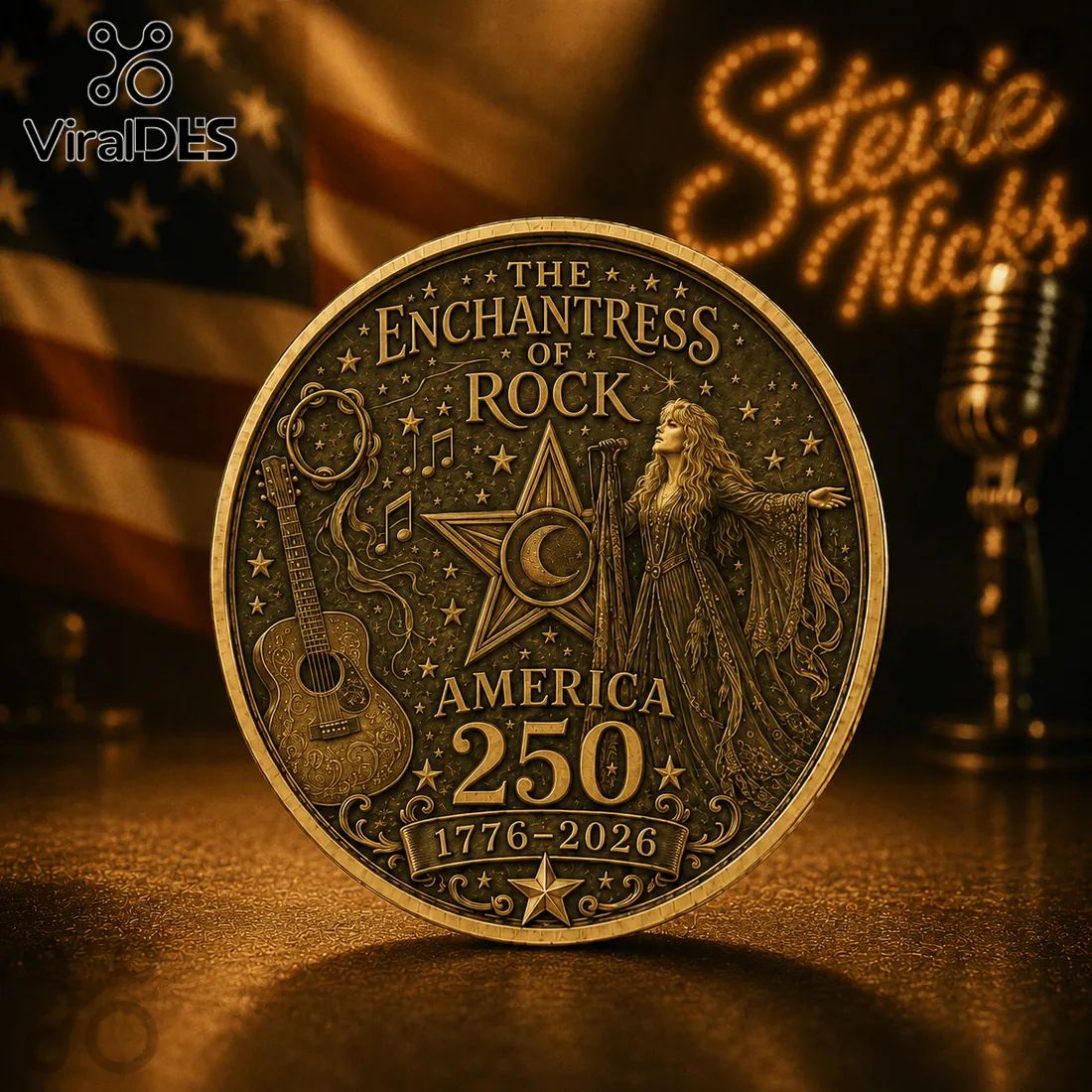 Stevie Nicks Enchantress of Rock America 250th Anniversary Collectible Coin