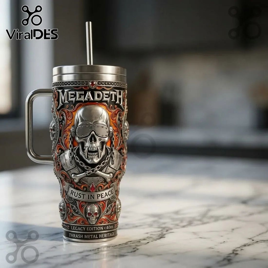 Megadeth Rust in Peace Legacy Edition 40oz Stanley Tumbler