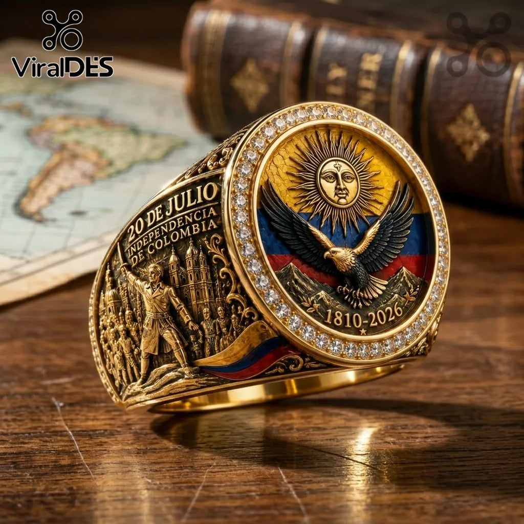 Colombia Independence 20 July 1810 Gold Plated Ring