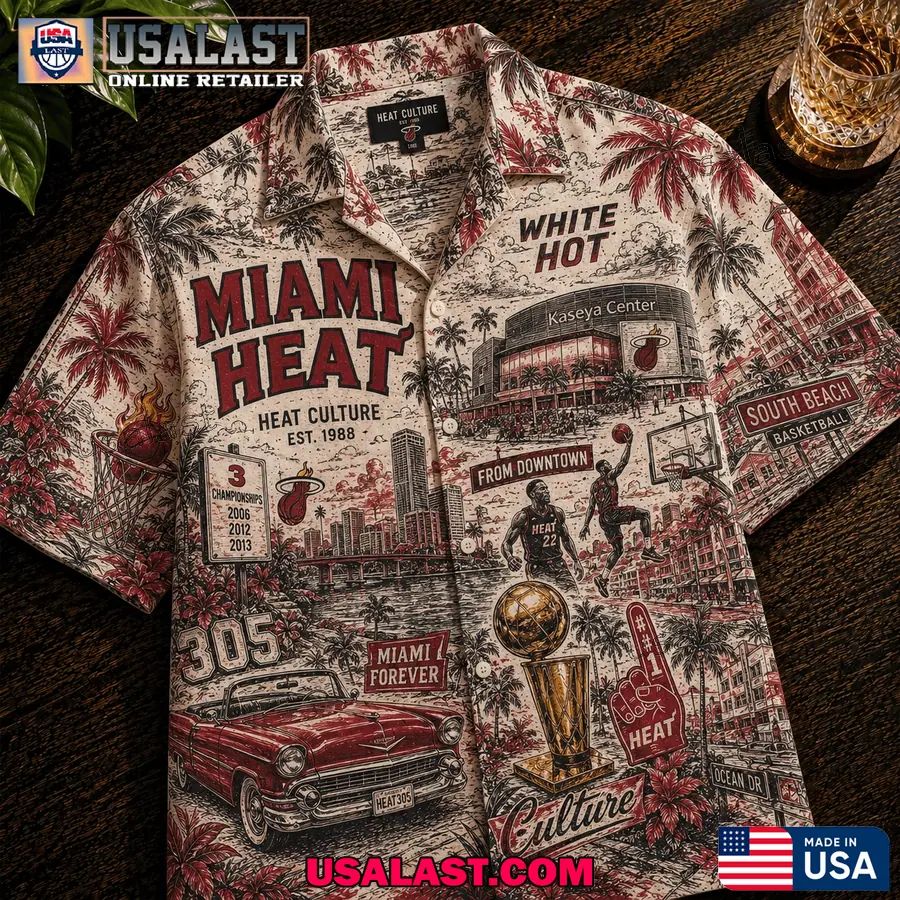 Miami Heat Tropical Vibes Hawaiian Shirt