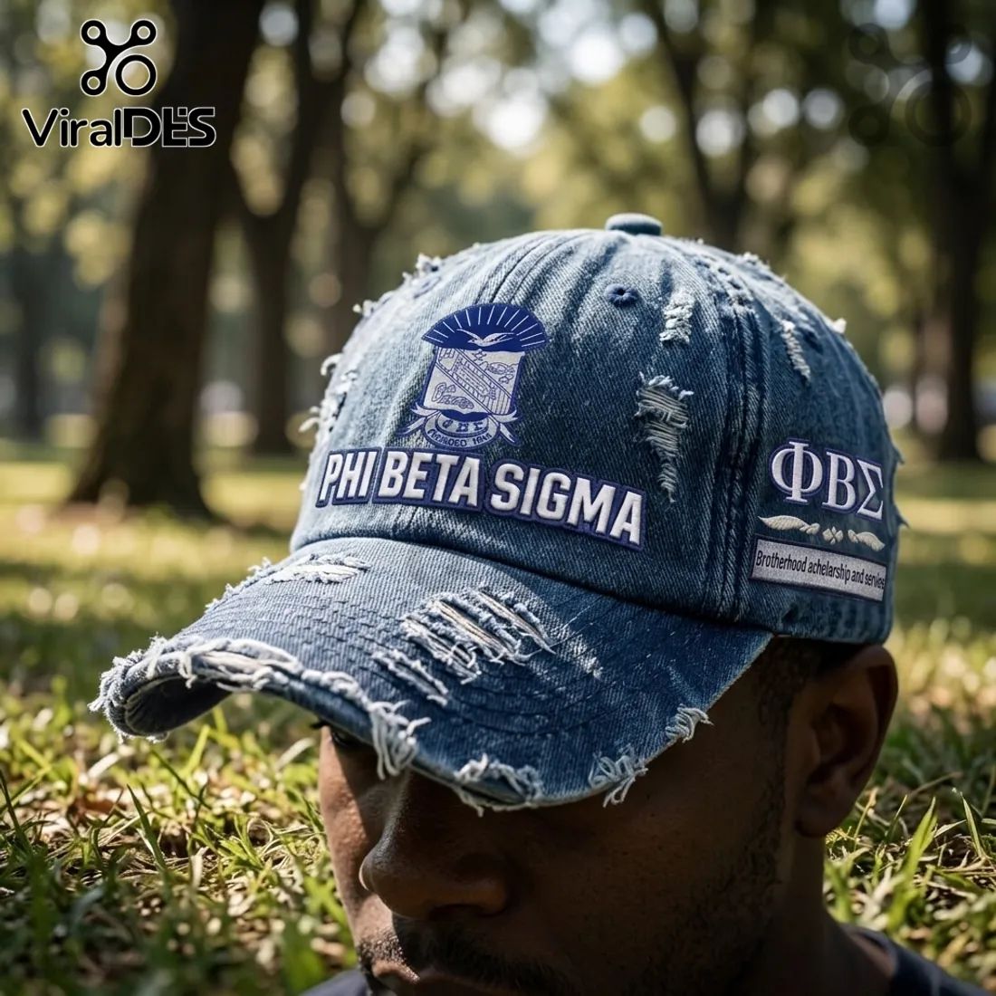 Phi Beta Sigma Est 1914 Embroidered Distressed Cap