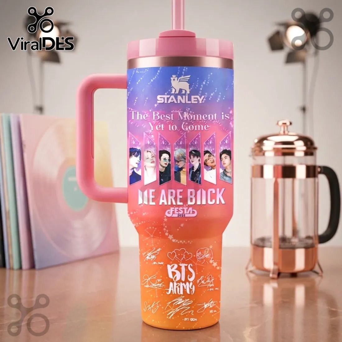 BTS 2025 Festa Stainless Steel Handle Tumbler