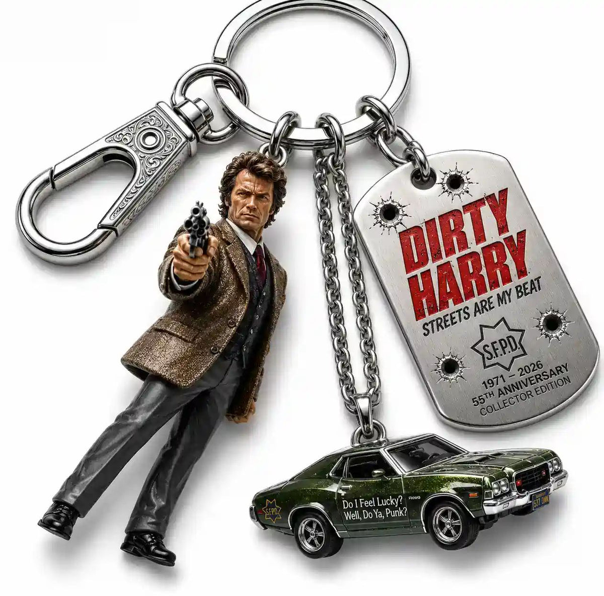 Clint Eastwood Dirty Harry Make My Day Keychain