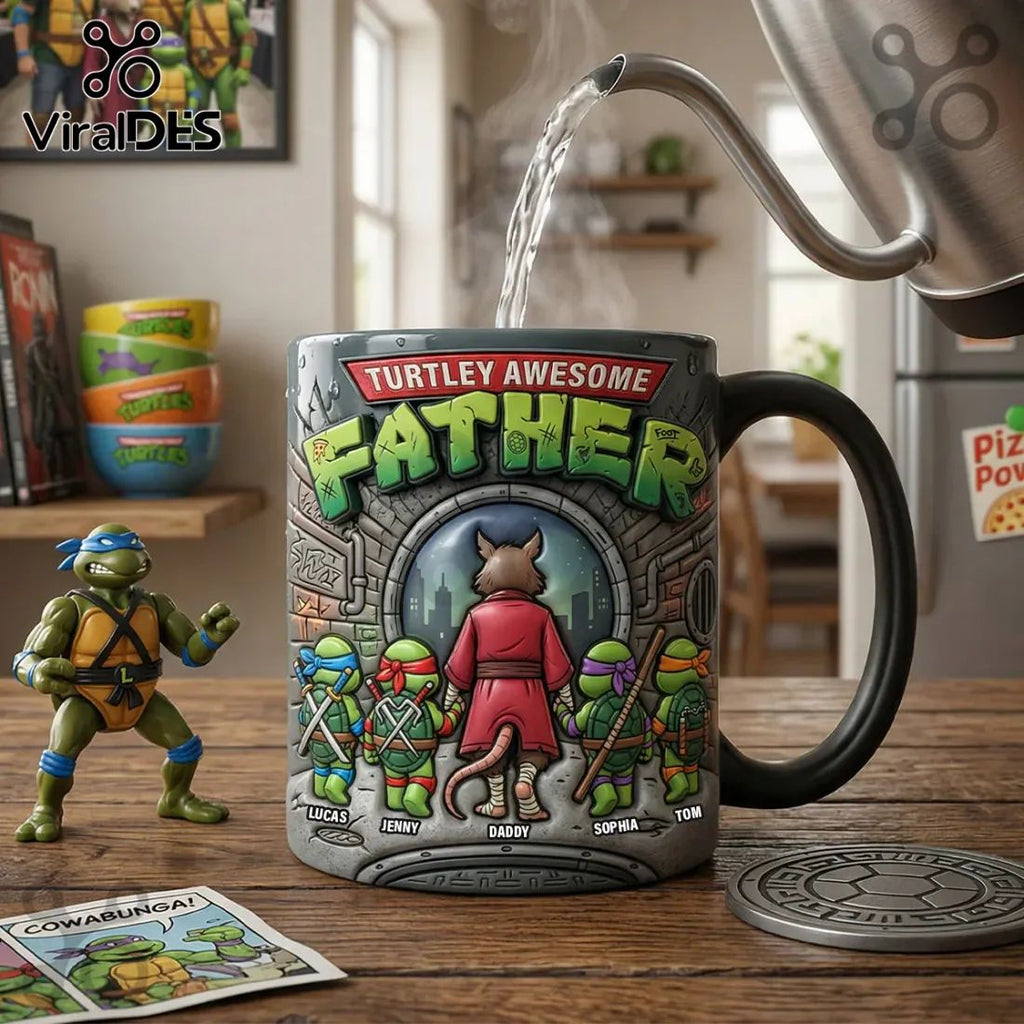 TMNT Father’s Day Personalized Turtley Awesome Coffee Mug