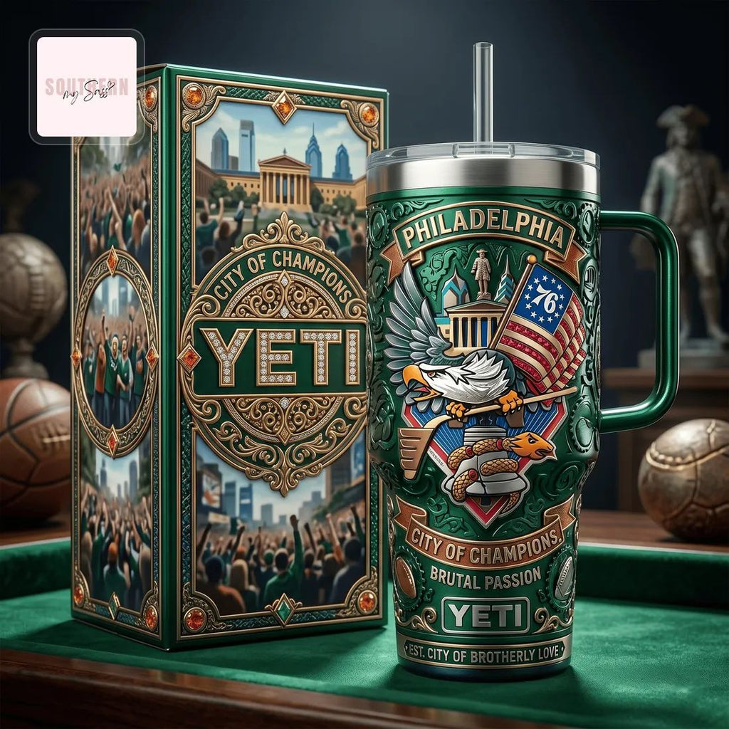 Philadelphia City of Champions 40oz Insulated Tumbler with Handle