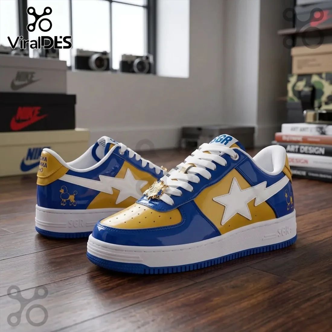 Sigma Gamma Rho 1922 Blue and Gold Air Force 1 Sneakers
