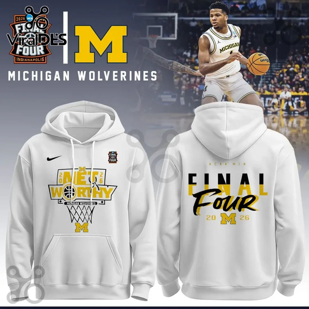 Michigan Wolverines 2026 Final Four White Hoodie
