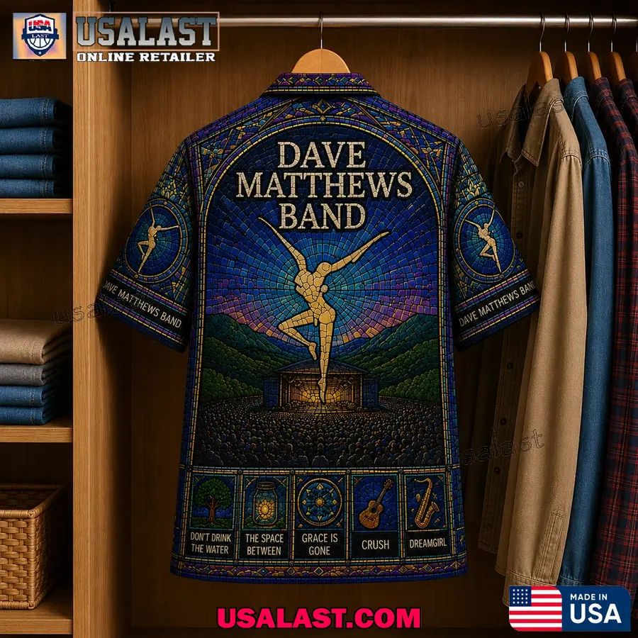 Dave Matthew Band Stained Glass Hawaiian Shirt
