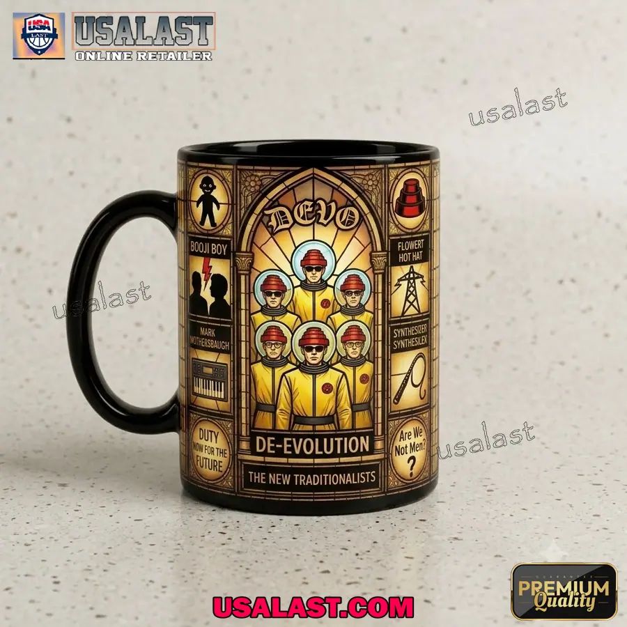 DEVO Band Stained Glass Coffee Mug