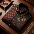 Kappa Alpha Psi Black and Red Button Up Shirt