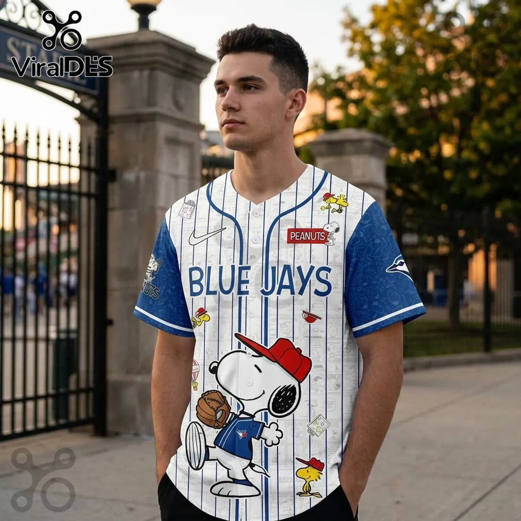 Peanuts x Toronto Blue Jays Night Limited Edition Baseball Jersey
