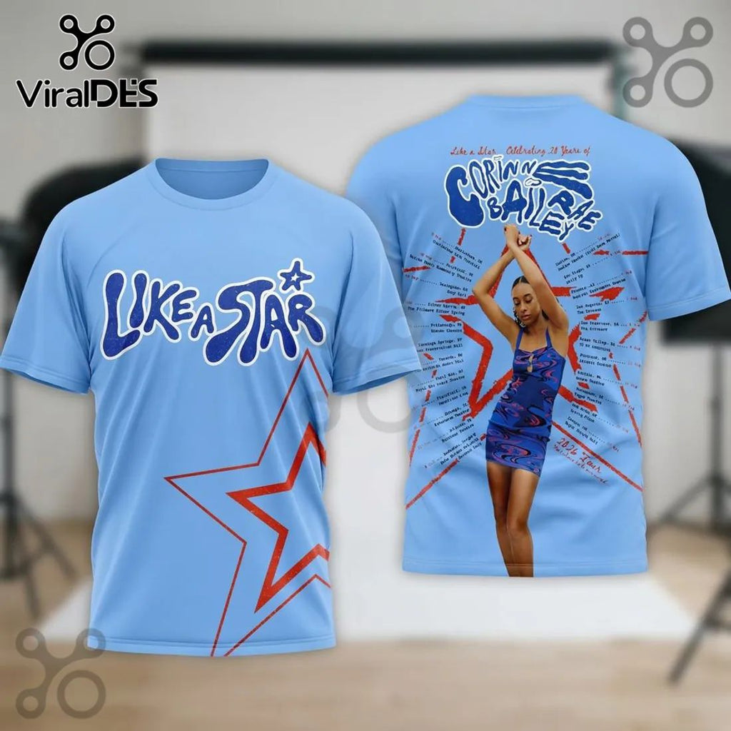 Corinne Bailey Rae Like A Star 20th Anniversary Tour T-Shirt
