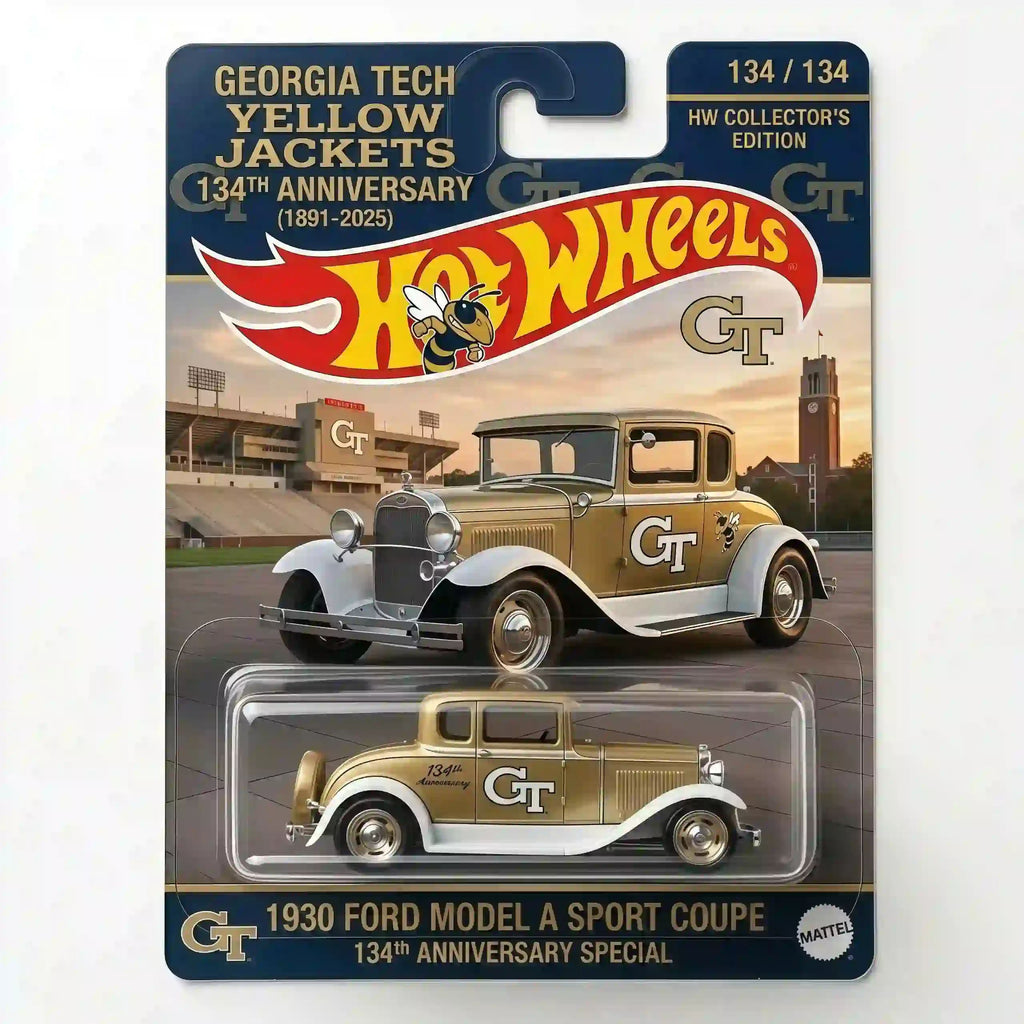 Wheels Georgia Tech Yellow Jackets 134th Anniversary 1930 Ford Spec Cast Ford Model A Coupe Street Rod
