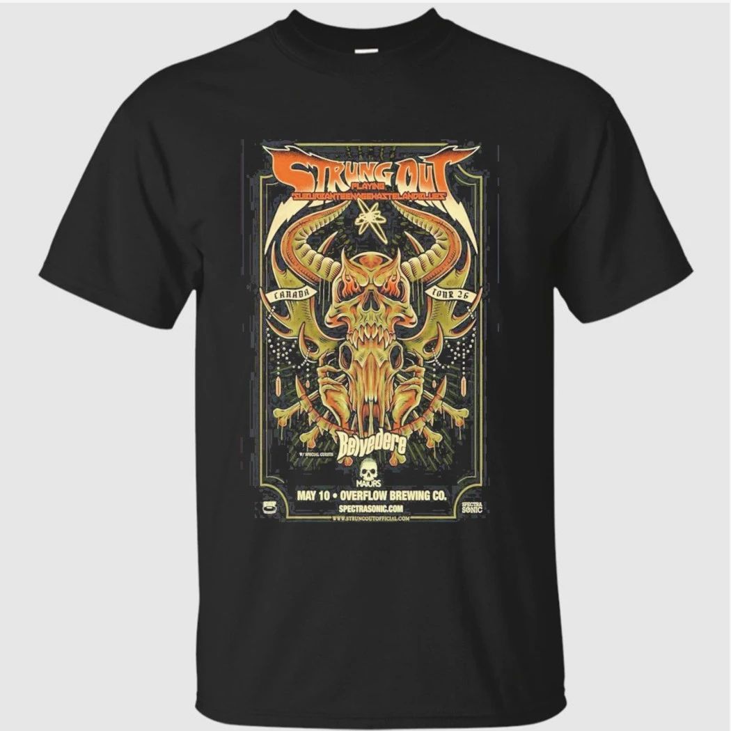 Strung Out May 10 2026 Poster Overflow Brewing CO Tour 2026 Canada Shirt
