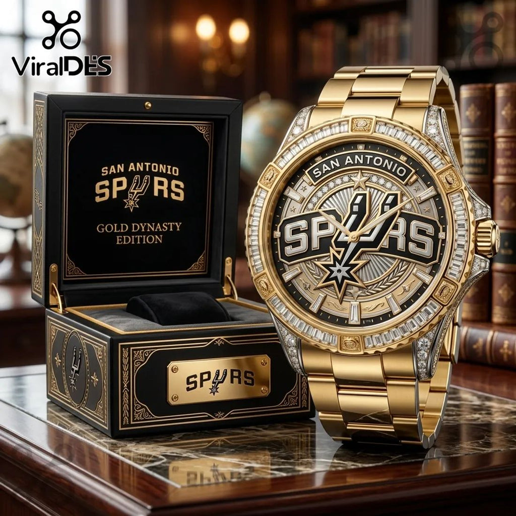 San Antonio Spurs Gold Premium Diamond Men’s Watch
