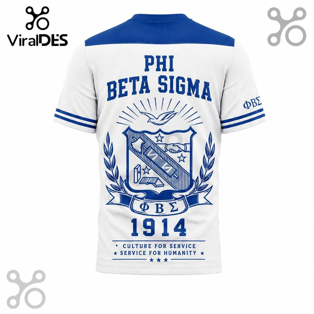 Phi Beta Sigma Fraternity 1914 Blue and White T-Shirt