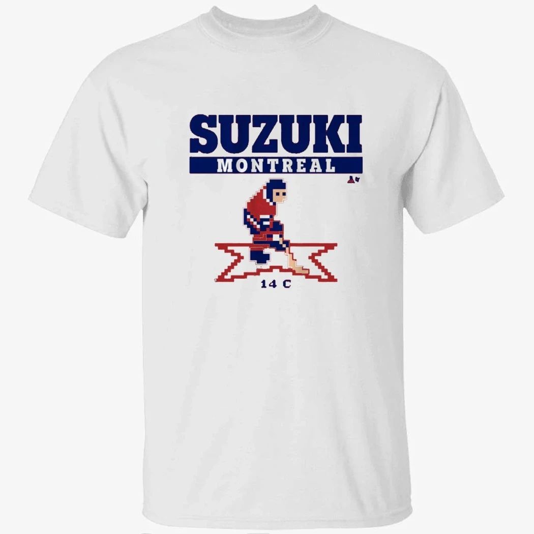 Nick Suzuki Retro Hockey Montreal T-Shirt
