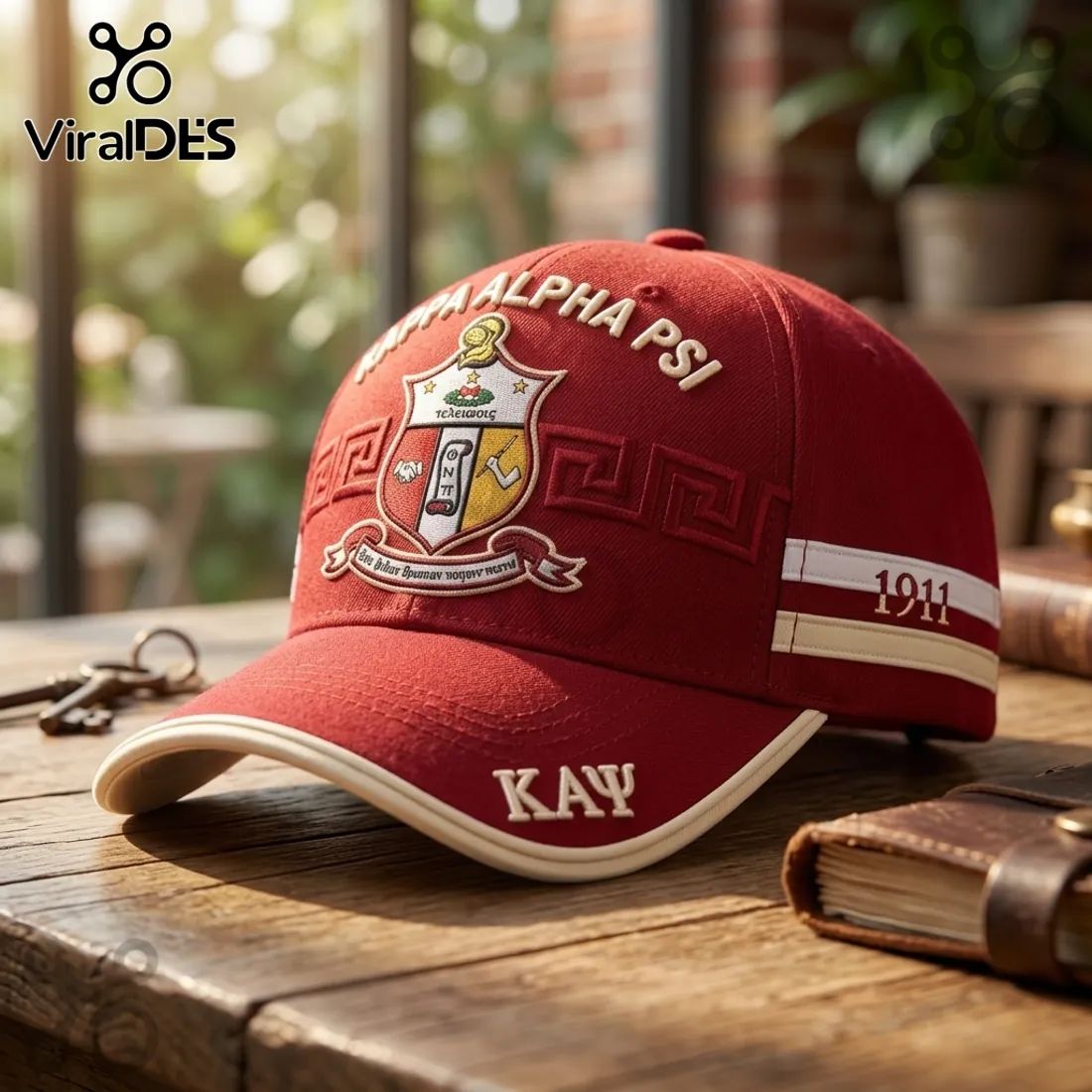 Kappa Alpha Psi 1911 Crimson Embroidered Baseball Cap