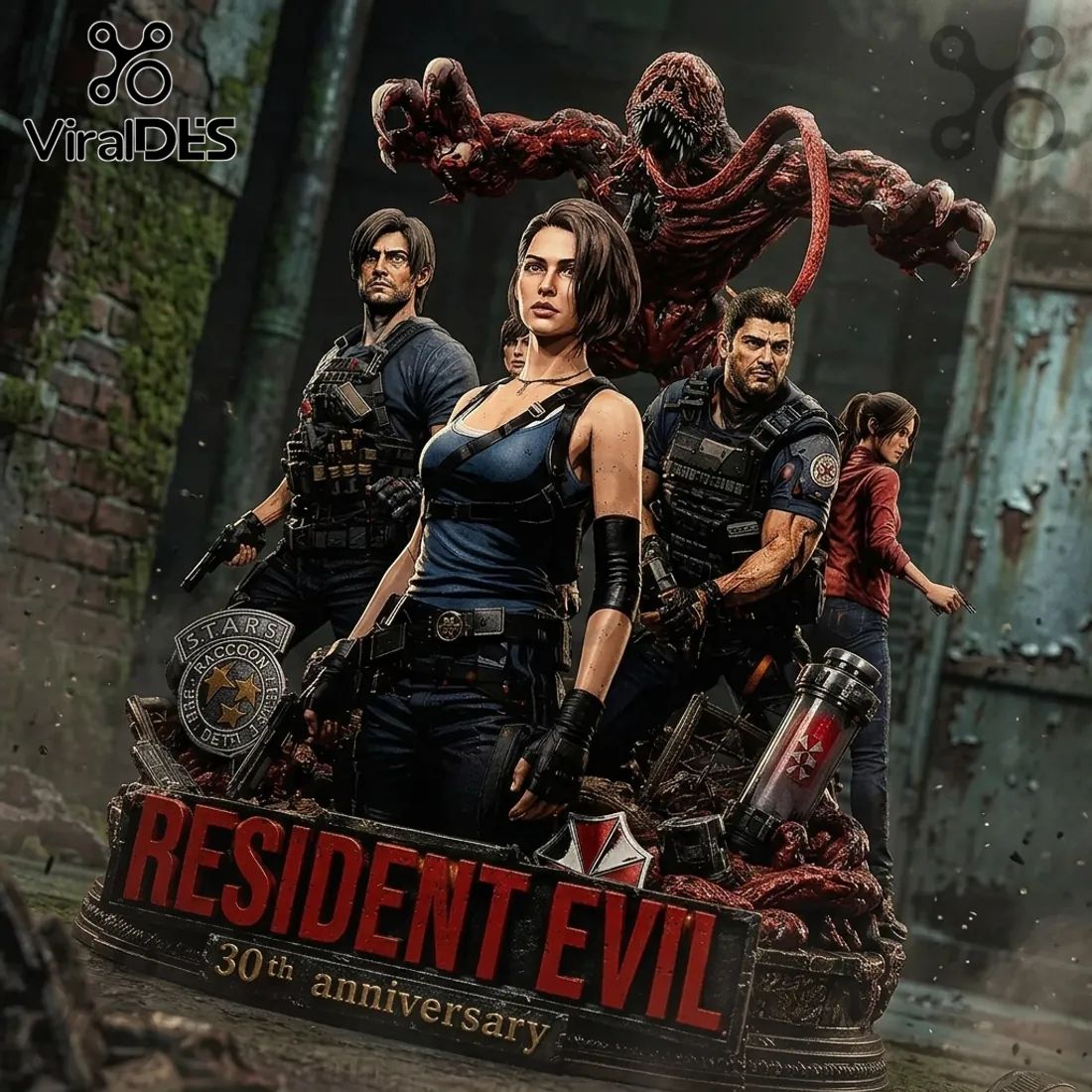 Resident Evil 30th Anniversary 3D Diorama Plaque