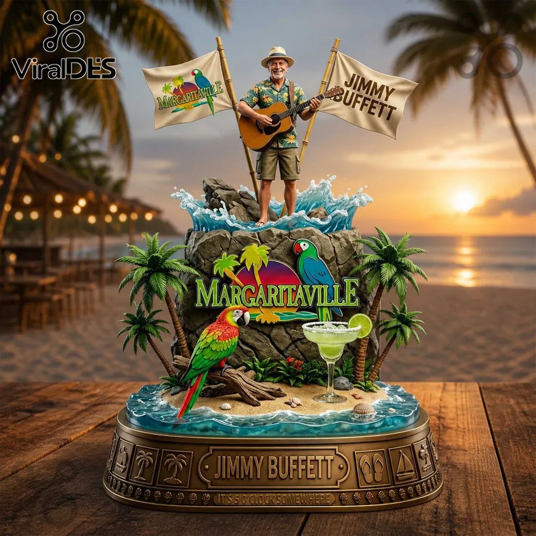 Jimmy Buffett Margaritaville Commemorative Acrylic Plaque