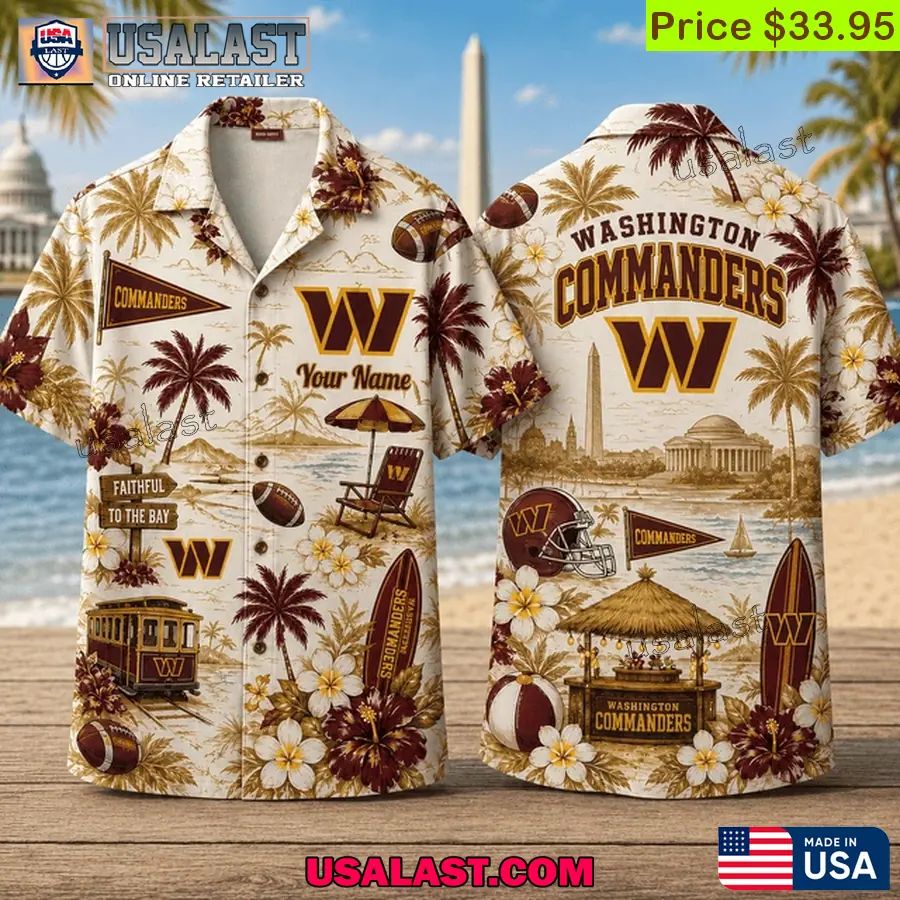 Washington Commanders Personalized Summer Hawaiian Shirt