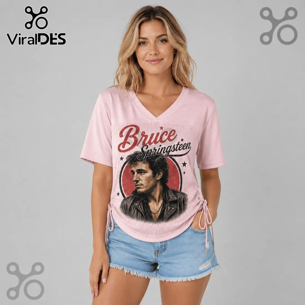 Bruce Springsteen Born to Run Pink Lace-Up Jersey