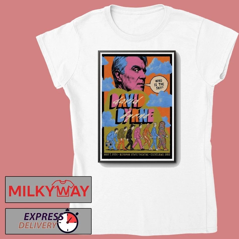 POSTER David Byrne May 9 2026 Cleveland, OH Tour shirt
