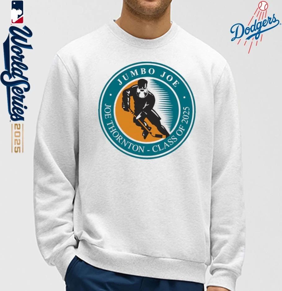 San Jose Sharks Jumbo Hall of Fame Class of 2025 Official Logo T-Shirt