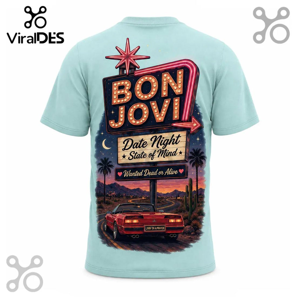 Bon Jovi Road Trip Date Night 2026 Graphic T-Shirt